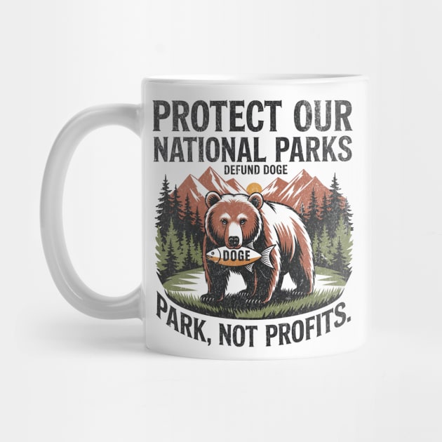 Support National Parks Defund DOGE Parks Not Profits Retro Vintage by ArtistTee ⭐⭐⭐⭐⭐